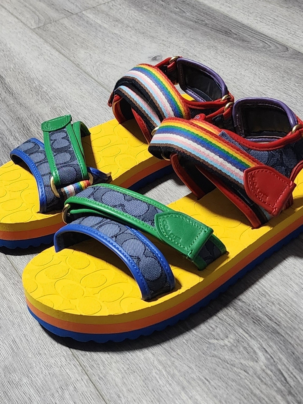 Coach Pride Sport Strap Sandals Limited Edition Mens Size 11